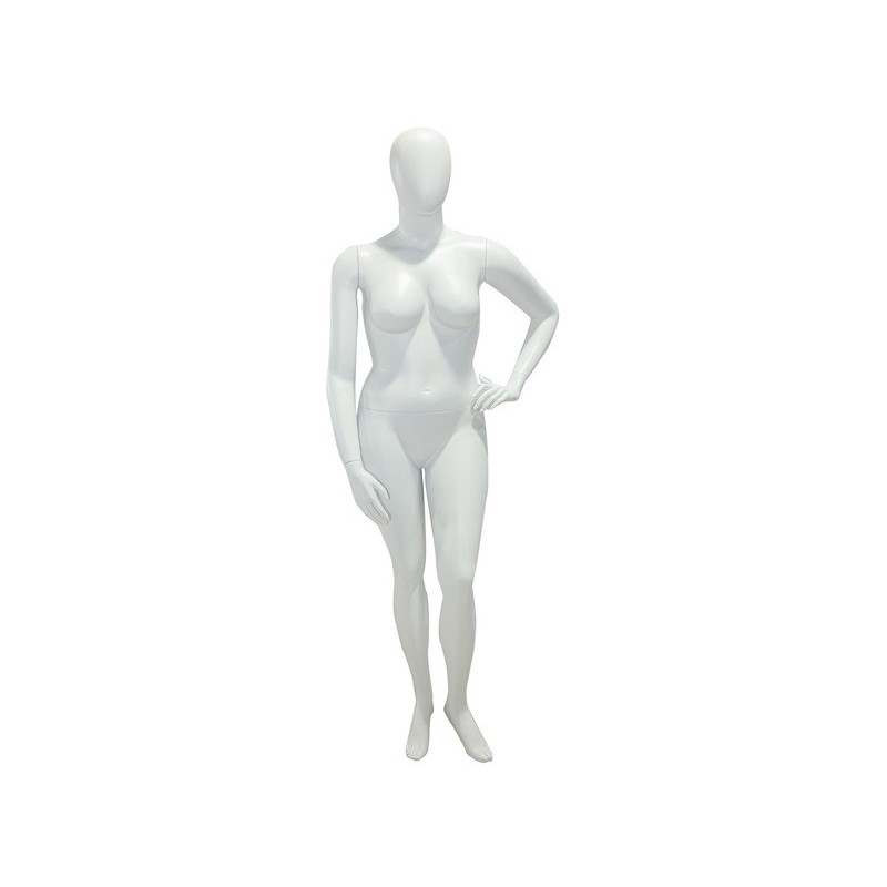 Egg Head Matte White Plus size Female Mannequin- PLUS-77