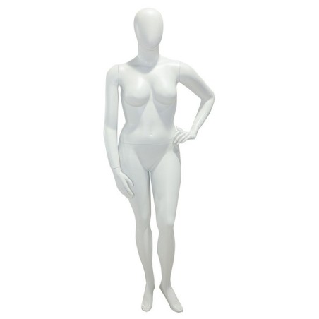 Egg Head Matte White Plus size Female Mannequin- PLUS-77