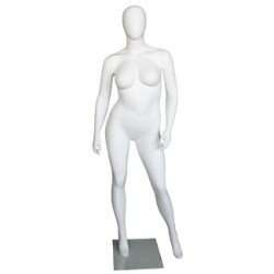 Egg Head Matte White Plus size Female Mannequin- PLUS-99