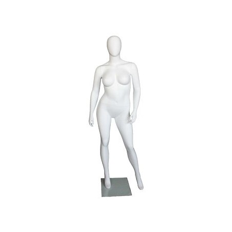 Egg Head Matte White Plus size Female Mannequin- PLUS-99