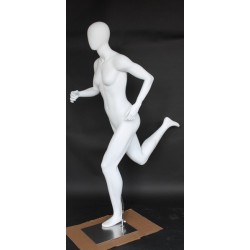 Contemporary Style Egg Head Athletic Running  Female Mannequin