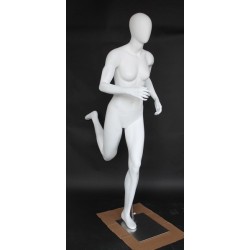 Contemporary Style Egg Head Athletic Running  Female Mannequin