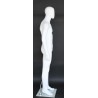 5 ft 8 in Tall Male Mannequin Egg head Matte white -AME05-WT