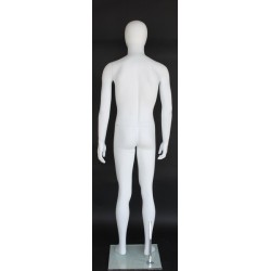 5 ft 8 in Tall Male Mannequin Egg head Matte white -AME05-WT