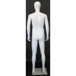 5 ft 7 in Tall Male Mannequin Egg head Matte white -CB20E-WT