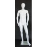 5 ft 7 in Tall Male Mannequin Egg head Matte white -CB19E-WT