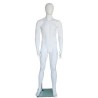 6 ft 2 in Male Mannequin Egg head Matte white -SFM25E-WT