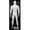 6 ft 3 in Male Mannequin Egg head Muscular body Matte white -SFM25E-WT