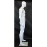 6 ft 3 in Male Mannequin Egg head Muscular body Matte white -SFM25E-WT