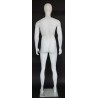 6 ft 1 in Male Mannequin Egg head Matte white -SFM29E-WT