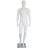 6 ft 3 in Male Mannequin Egg head Matte white -SFM42E-WT