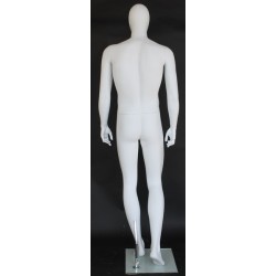 6 ft 3 in Male Mannequin Egg head Matte white -SFM42E-WT