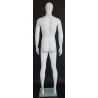 6 ft 2 in Male Mannequin Size 38 Egg head Matte white -SFM63E-WT