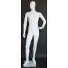 6 ft 2 in Male Mannequin Egg head Matte white -SFM64E-WT