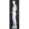 6 ft 2 in Male Mannequin Egg head Matte white -SFM64E-WT