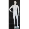 6 ft 2 in Male Mannequin Egg head Matte white -SFM64E-WT