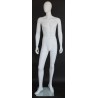 6 ft 2 in Male Mannequin Egg head Matte white -SFM65E-WT