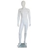 6 ft 2 in Male Mannequin Egg head Matte white -SFM65E-WT