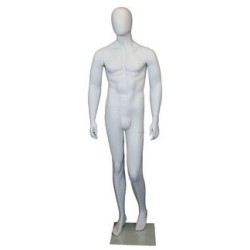 6 ft 2 in Casual Male Mannequin Egg head Matte white -SFM67E-WT