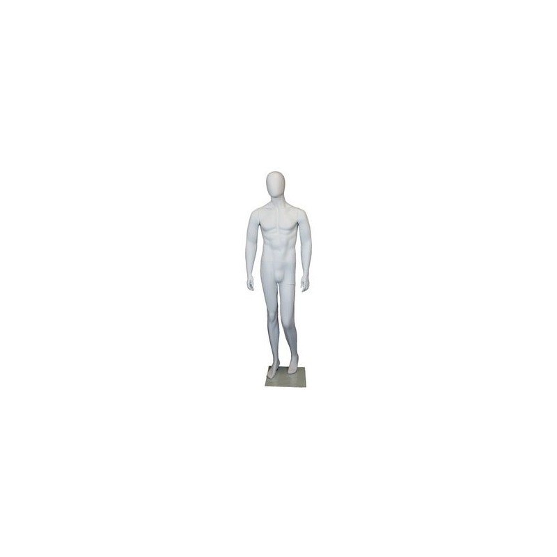 6 ft 2 in Casual Male Mannequin Egg head Matte white -SFM67E-WT