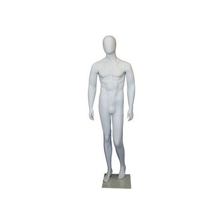 6 ft 2 in Casual Male Mannequin Egg head Matte white -SFM67E-WT