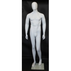 6 ft 2 in Casual Male Mannequin Egg head Matte white -SFM67E-WT