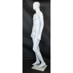 6 ft 2 in Casual Male Mannequin Egg head Matte white -SFM67E-WT