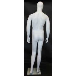 6 ft 2 in Casual Male Mannequin Egg head Matte white -SFM67E-WT