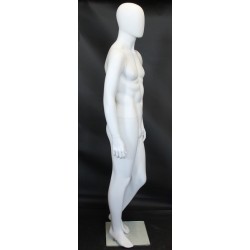 6 ft 2 in Casual Male Mannequin Egg head Matte white -SFM67E-WT