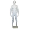 6 ft 2 in Male Mannequin Large size Egg head Matte white -SFM68E-WT