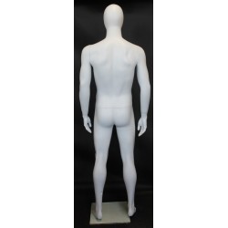 6 ft 2 in Male Mannequin Large size Egg head Matte white -SFM68E-WT