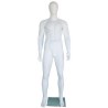 6 ft 3 in Male Mannequin Large size Egg head Matte white -SFM69E-WT