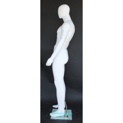 6 ft 3 in Male Mannequin Large size Egg head Matte white -SFM69E-WT