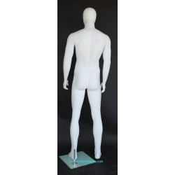 6 ft 3 in Male Mannequin Large size Egg head Matte white -SFM69E-WT