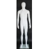 5 ft 10 in Male Mannequin Small Size Egg head Matte white -SFM72E-WT