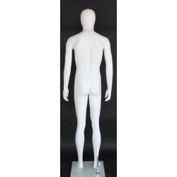 5 ft 10 in Male Mannequin Small Size Egg head Matte white -SFM72E-WT