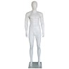 6 ft 1 in Glossy White Male Mannequin Egg head -SFM83E-GW