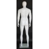 6 ft 1 in Glossy White Male Mannequin Egg head -SFM83E-GW