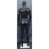 6 ft 1 in Glossy Black Male Mannequin Egg head -SFM85E-HB