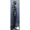 6 ft 1 in Glossy Black Male Mannequin Egg head -SFM85E-HB