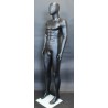 6 ft 1 in Matte Black Male Mannequin Egg head-SFM29E-WT