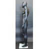 6 ft 1 in Matte Black Male Mannequin Egg head-SFM29E-WT