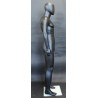 6 ft 1 in Matte Black Male Mannequin Egg head-SFM29E-WT