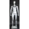 6 ft 1 in Matte Silver Male Mannequin Egg head -SFM29E-WT