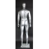 6 ft 1 in Matte Silver Male Mannequin Egg head -SFM29E-WT