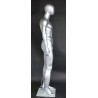 6 ft 1 in Matte Silver Male Mannequin Egg head -SFM29E-WT