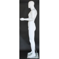 6 ft 1 in Male Mannequin with bendable arms white-SFM25E-WT