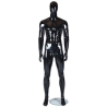 6 ft 3 in Glossy Black Male Mannequin Egg head  -SFM51E-HB