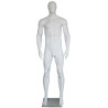 6 ft 4 in Male Mannequin Egg head Matte white -SFM52E-WT