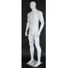 6 ft 4 in Male Mannequin Egg head Matte white -SFM52E-WT